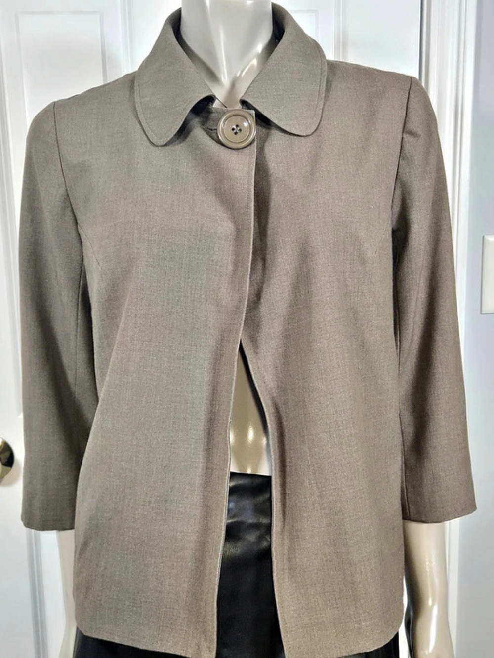Tan Button Front Blazer - Picture 2 of 4